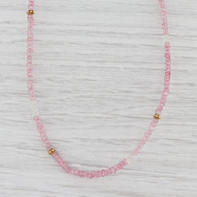 Light Gray New Nina Nguyen Harmony Necklace Pink Topaz Bead Gold Vermeil Sterling Long