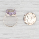 Light Gray New Nina Nguyen Amethyst Geode Ring Sterling Silver Size 7.5 Statement
