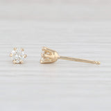 0.20ctw Diamond Stud Earrings 14k Yellow Gold Round Solitaire April Birthstone