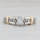 0.21ctw Princess Diamond Engagement Ring 10k Gold Size 4 Cathedral