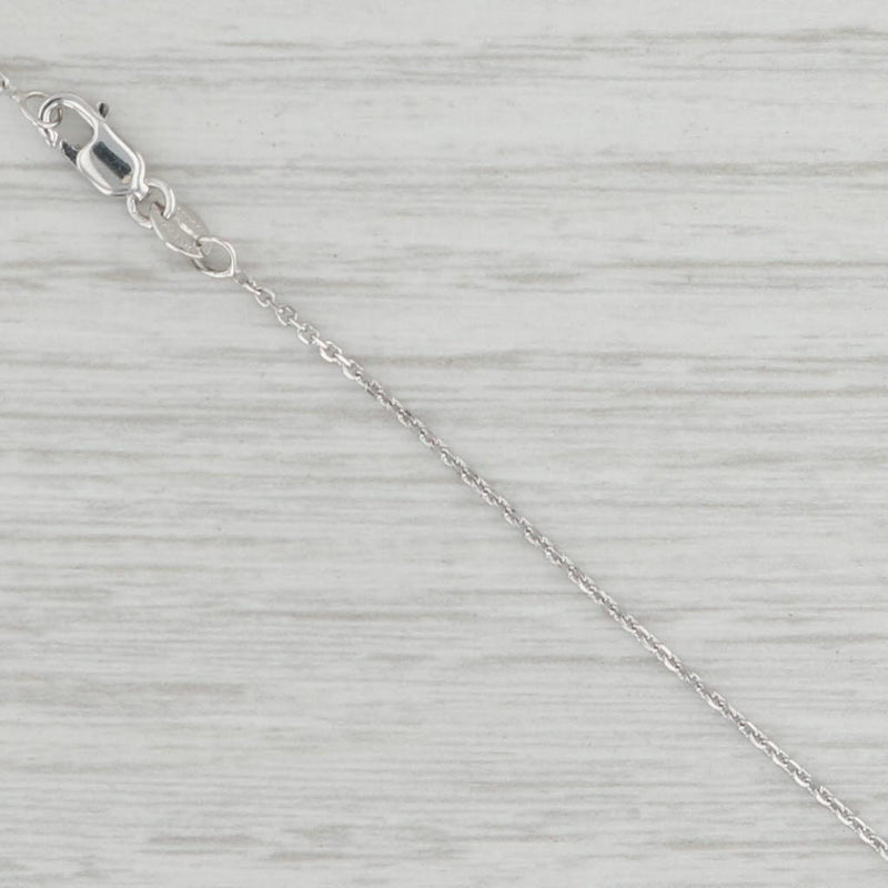 New Custom 0.41ct Green Alexandrite Pendant Necklace 14k White Gold 16"