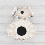 New Black Resin Pendant 925 Sterling Silver B12659