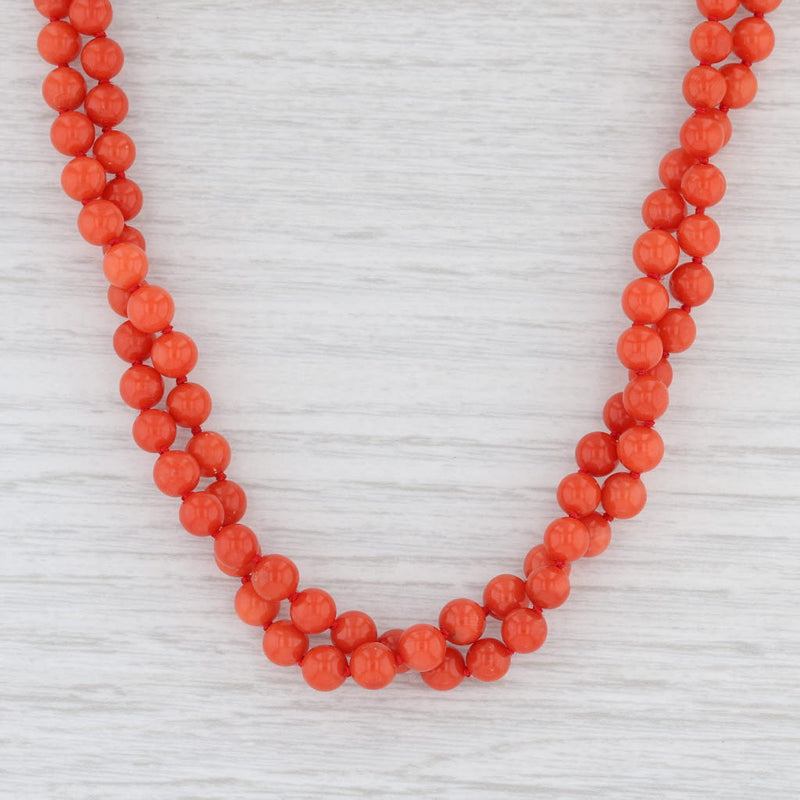 African Luxury Wedding Necklace, Long Coral Bead Necklace In 60Inch For Men  In JW1372 | LaceDesign