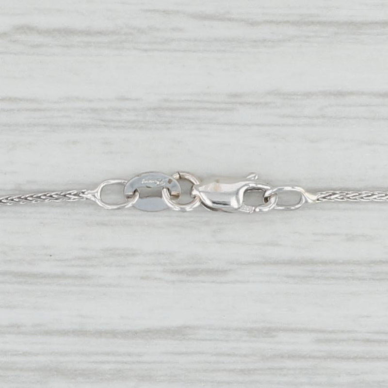 Light Gray 1.80ctw Lab Created Sapphire Diamond Teardrop Pendant Necklace 14k White Gold