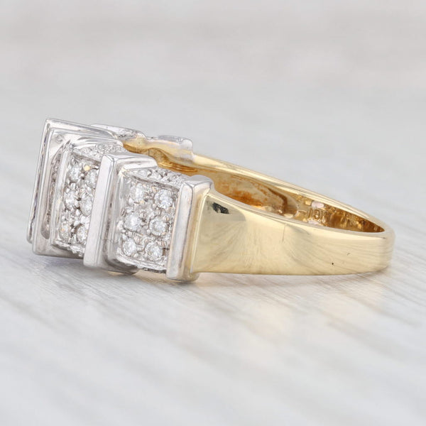 Light Gray 1.20ctw Tanzanite Diamond Ring 18k White Yellow Gold Size 9.25