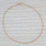 9" Rope Chain Ankle Bracelet 14k Yellow Gold 1.3mm Anklet