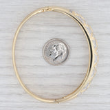 3.53ctw Pave Diamond Bangle Bracelet 18k Yellow Gold 6.75" Statement