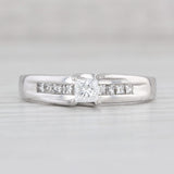 0.51ctw Princess Diamond Engagement Ring 14k White Gold Size 7