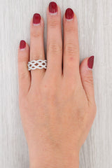 1.10ctw Woven Diamond Ring 14k White Gold Size 6.5