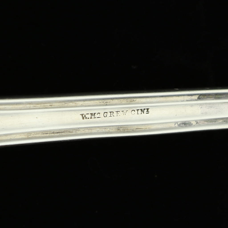 Wilson McGrew Shell Ladle Sterling Silver Gold Wash Vintage 10" Servingware