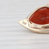 2.17ctw Garnet Diamond Teardrop Pendant 10k Yellow Gold January Birthstone
