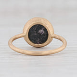 Light Gray New Nina Nguyen Amethyst Druzy Ring Brushed 18k Yellow Gold Size 7 Solitaire