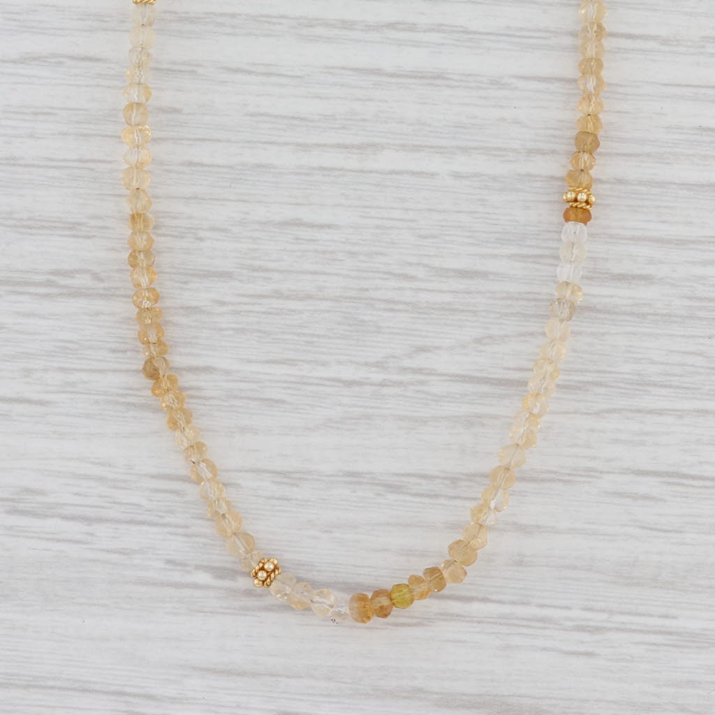 Light Gray New Nina Nguyen Harmony Necklace Citrine Bead Sterling Gold Vermeil Layer Long