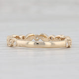 Light Gray New Stackable Diamond Ring 14k Yellow Gold Size 6.5 Wedding Band
