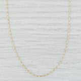 18" Tube Bead Chain Necklace 14k Yellow Gold 1mm Lobster Clasp
