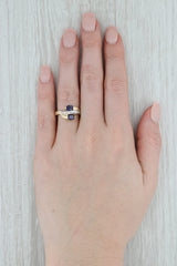 Gray 0.90ctw Purple Blue Iolite Bypass Ring 14k Yellow Gold Size 7.25