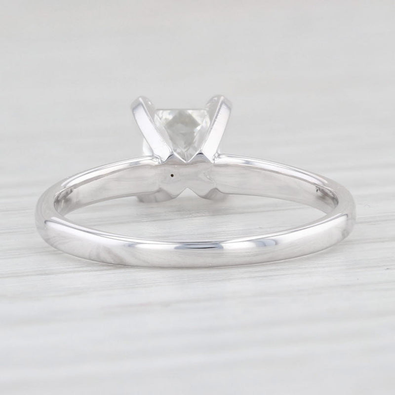 0.70ct VS2 Square Princess Diamond Solitaire Ring 14k White Gold Size 5.5 GIA