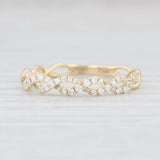 New 0.25ctw Diamond Weave Stackable Ring 14k Yellow Gold Size 7.25 Wedding Band