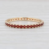 Light Gray New 0.98 Red Garnet Eternity Band 14k Yellow Gold Stackable Ring Size 6.75