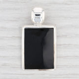 Light Gray New Black Resin Drop Pendant 925 Sterling Silver Statement
