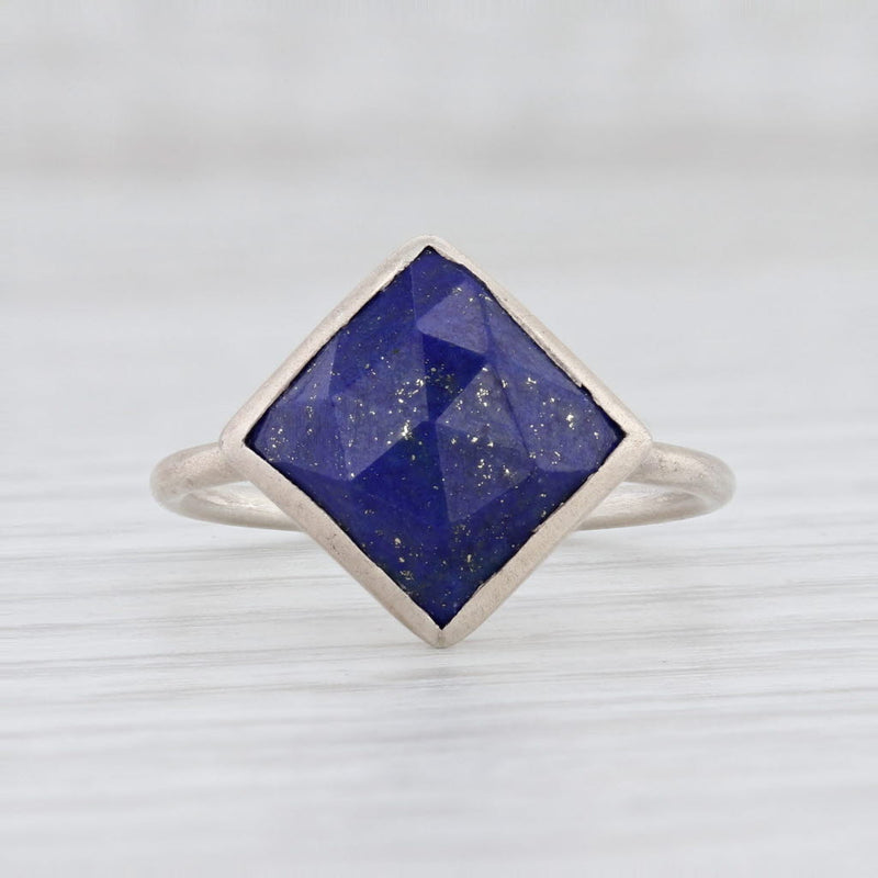 New Nina Nguyen Blue Lapis Lazuli Ring Spirit Sterling Silver Sz 7.25 Solitaire