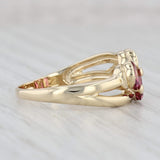 1.20 Pink Tourmaline Cluster Ring 14k Yellow Gold Size 8.25 Bypass