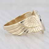 United States Coast Guard Signet Diamond Halo Ring 14k Yellow Gold Size 11.5