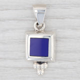 Light Gray New Blue Resin Pendant 925 Sterling Silver Mexico