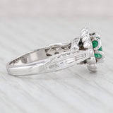 Light Gray 1.97ctw Oval Emerald Diamond Halo Engagement Ring 18k White Gold Size 7 GIA