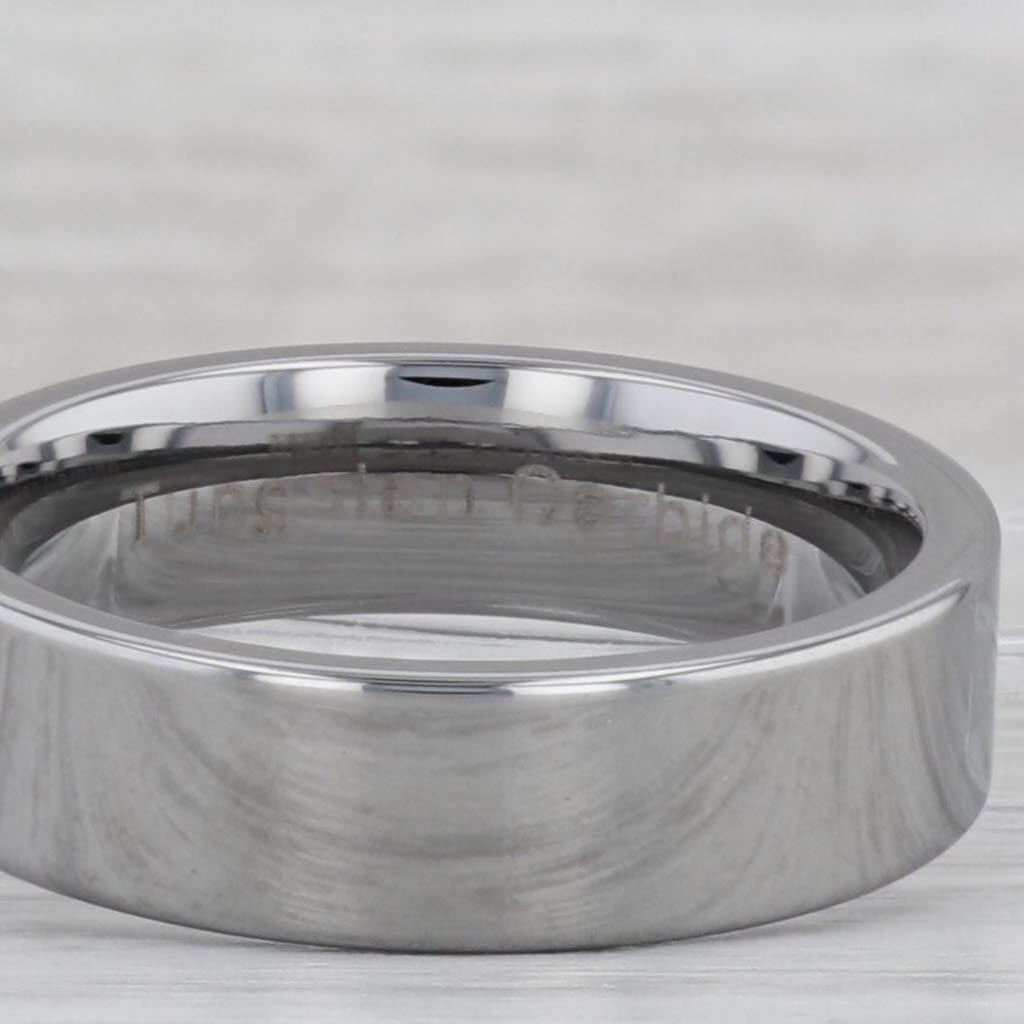 Gray New Tungsten Carbide Ring Stackable 6mm Wedding Band Size 9.5