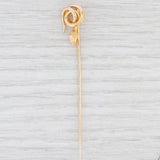 Antique Coiled Serpent Snake Stickpin 18k 24k Yellow & Rose Gold