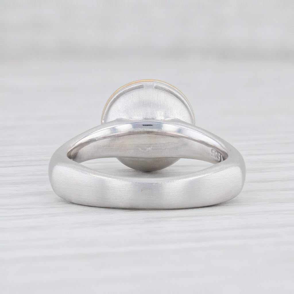 Light Gray New Bastian Inverun Ring 12850 Bicolor Memorable Surface Moonstone Silver 54 7