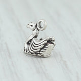 Light Gray 12 Days of Christmas Swan Swimming Sterling Silver 925 Holiday 3D