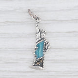 New Statue of Liberty Charm Sterling Silver Marcasite New York City Souvenir