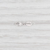 New Spiga Wheat Chain Necklace 14k White Gold 18" 0.9mm Lobster Clasp