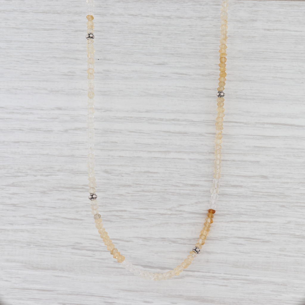 Light Gray New Nina Nguyen Harmony Necklace Citrine Bead Sterling Silver 32-36.5" Long