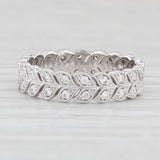 Light Gray New 0.40ctw Diamond Eternity Band 14k White Gold Size 6 Stackable Wedding Ring