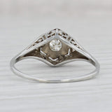 Art Deco 0.20ct Diamond Solitaire Ring 18k White Gold Size 9.5 Belias Engagement
