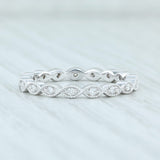New 0.16ctw Diamond Eternity Band 14k White Gold Size 6.5 Stackable Wedding Ring