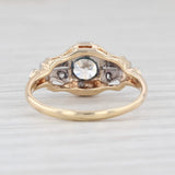 Light Gray 0.59ctw Diamond Art Deco Engagement Ring 14k Yellow Gold Size 5 Old Euro Cut VS2