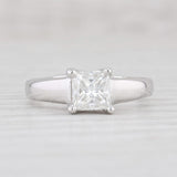 0.92ct Moissanite Engagement Ring 14k White Gold Size 4.5 Princess Solitaire