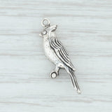 Light Gray Bird Charm Sterling Silver Our State North Carolina Cardinal Figural 925