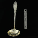 Wilson McGrew Shell Ladle Sterling Silver Gold Wash Vintage 10" Servingware