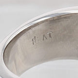 Gray 3ctw Pave Diamond Cocktail Ring Platinum Size 6.75-7 Wide Band