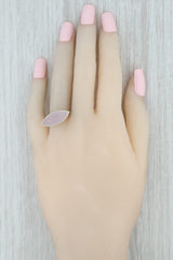 New Nina Nguyen Ring Druzy Pink White Quartz Size 7 Sterling Silver Statement