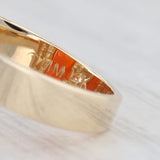 Orange Sard Chalcedony Ring 14k Yellow Gold Size 7.5