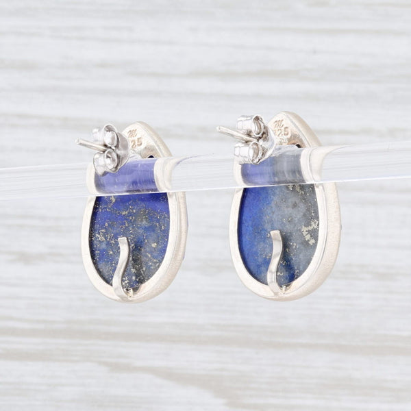 Light Gray New Nina Nguyen Lapis Lazuli Teardrop Earrings Convertible Charm Sterling Silver