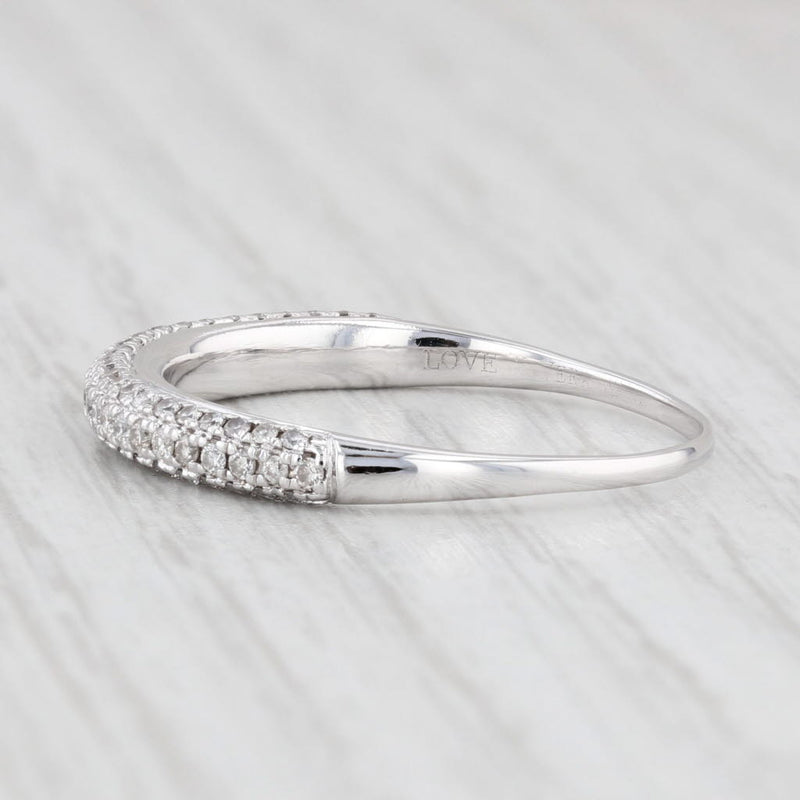 Light Gray Vera Wang Love Collection 0.36ctw Diamond Ring 14k White Gold Size 10.5 Wedding