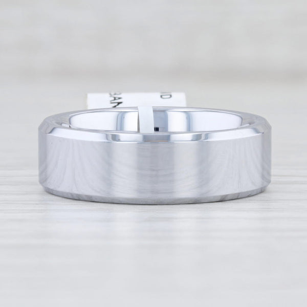 Light Gray Men's New Tungsten Ring Wedding Band Size 11.5