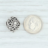 Lavender Ornate Bead Charm Sterling Silver 925 Slide Jewelry Making